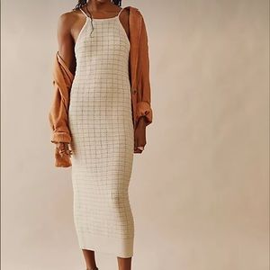Mallorca Fauxchet crochet dress in cream, Sz M